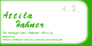 attila hahner business card